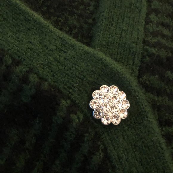 Kikit V-Neck Knit Plaid Cardigan Sweater Long Sleeve Green/Black Size Large - Picture 4 of 4